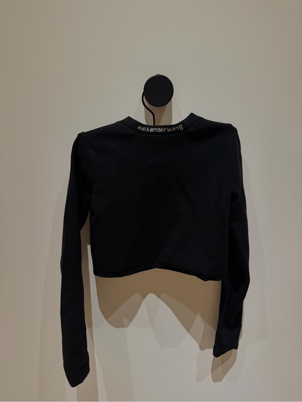 Alexander Wang Black Branded Knit Collar Top - Picture 3 of 4